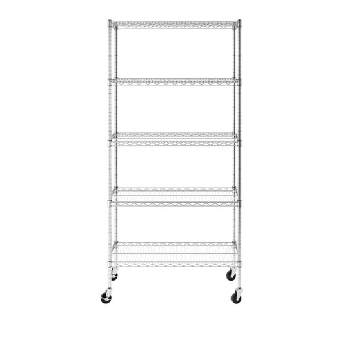 SafeRacks 72"H x 36"W x 18"D 5-Tier NSF Wire Shelving