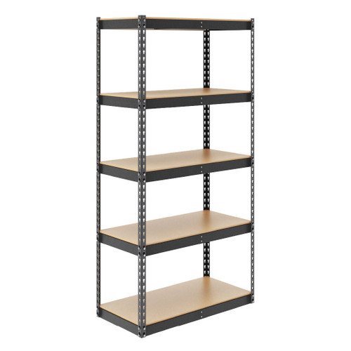 SafeRacks 18" x 36" x 72" Garage Shelving - Hammertone