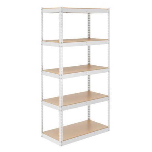 SafeRacks 18" x 36" x 72" Garage Shelving - White