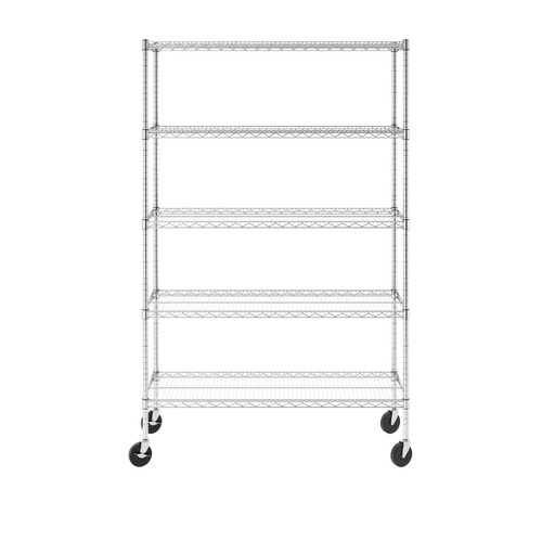 SafeRacks 72"H x 48"W x 18"D 5-Tier NSF Wire Shelving