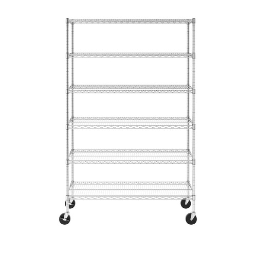 SafeRacks 72"H x 48"W x 18"D 6-Tier NSF Wire Shelving