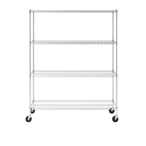 SafeRacks 72"H x 60"W x 18"D 4-Tier NSF Wire Shelving