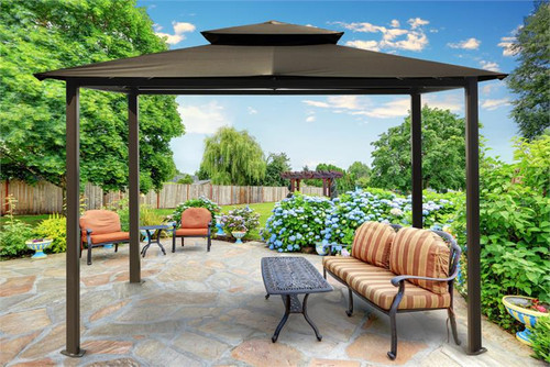 Paragon Outdoor Barcelona 10x12 Gazebo with Grey Top