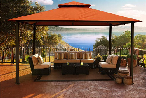 Paragon Outdoor Kingsbury 11x14 Gazebo with Rust Top