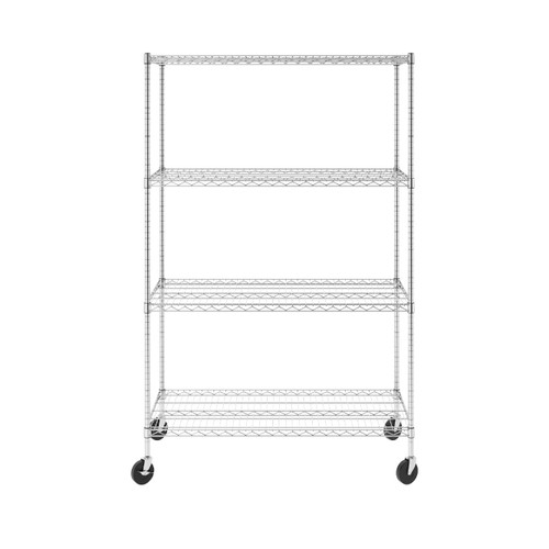 SafeRacks 72"H x 48"W x 24"D 4-Tier NSF Wire Shelving