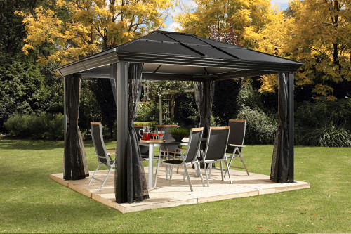 Sojag Cambridge 10x12 Hardtop Gazebo with Mosquito Netting