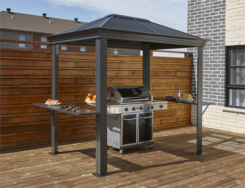 Sojag BBQ Mykonos 5x8 Hard Top Grill Gazebo