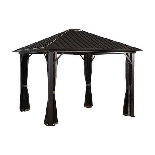 Sojag Genova 10x14 Hard Top Gazebo with Mosquito Netting