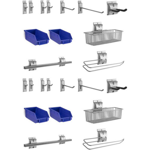 NewAge 24-Piece Steel Slatwall Accessory Kit