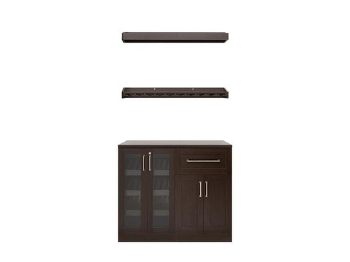 NewAge Home Bar Espresso 5 Piece Cabinet Set - 21"