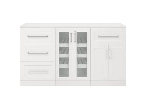 NewAge Home Bar White 4 Piece Cabinet Set - 21"