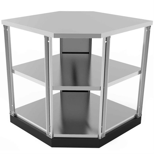 NewAge Stainless Steel 90-Degree Corner Shelf