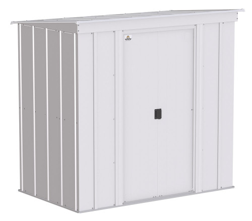 Arrow Classic Steel Storage Shed 6x4 - Flute Grey