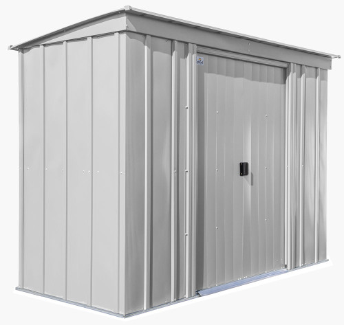 Arrow Classic Steel Storage Shed 8x4 - Flute Grey