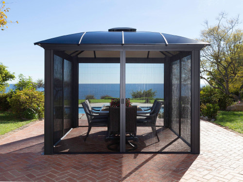 Paragon Outdoor Siena 12x14 Hard Top Gazebo with Sliding Screen