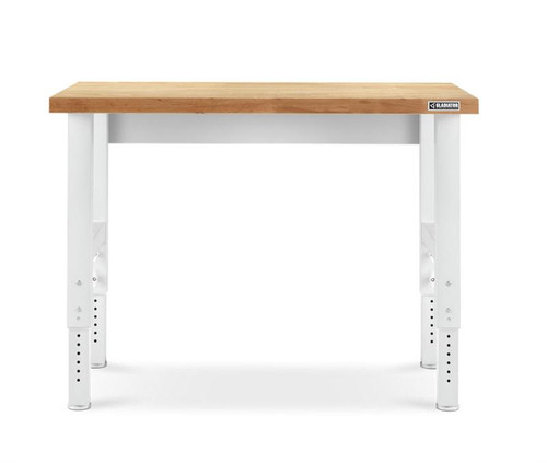 Gladiator Premier White 4' Hardwood Adjustable Height Workbench