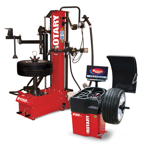 Rotary RW1150180C Tire Master Combo - R1150 Tire Changer + R180 Pro Wheel Balancer