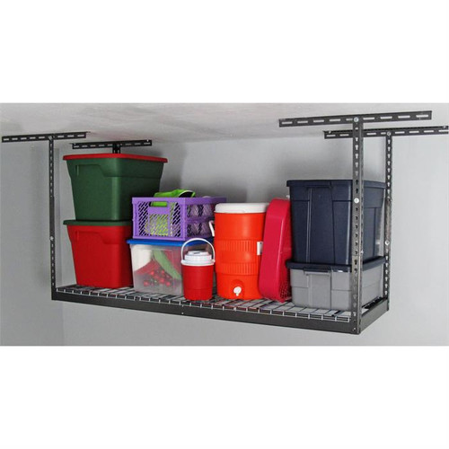 SafeRacks 2' x 6' Overhead Storage Rack 12"- 21" Drop - Hammertone