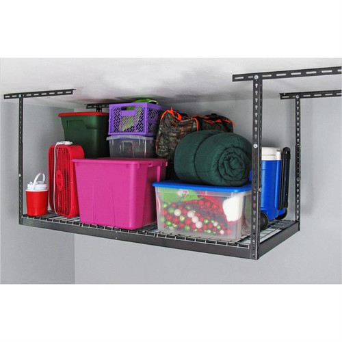 MonsterRax 3' x 6' Overhead Storage Rack 12" - 21" Drop - Hammertone