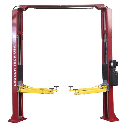 Launch Tech USA TLT210-XT-R 10,000 lb. ALI Certified 2-Post Asymmetrical Clear Floor Lift - Red