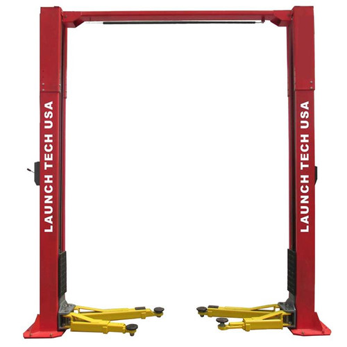 Launch Tech USA TLT211-AS-R 11,000 lb. ALI Certified 2-Post Asymmetrical Clear Floor Lift - Red