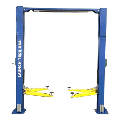 Launch Tech USA TLT211-AS-B 11,000 lb. ALI Certified 2-Post Asymmetrical Clear Floor Lift - Blue