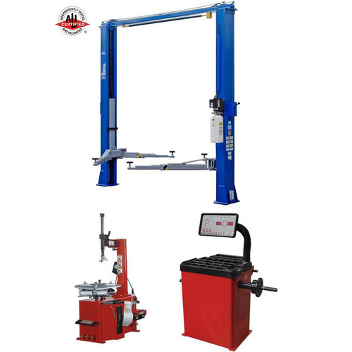 iDEAL TP10KAC-DX 10,000 lb. ALI Certified 2-Post, TC-530 Tire Changer, WB-953-B Wheel Balancer Combo Package