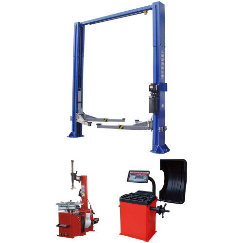 iDEAL TP12KC-D 12,000 lb. 2-Post, TC-530 Tire Changer, WB-953 Wheel Balancer Combo Package