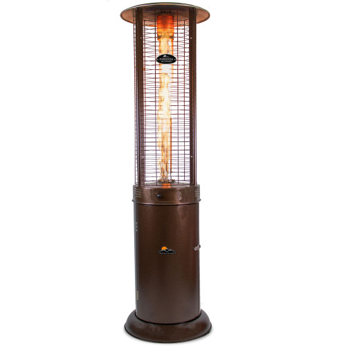 Paragon Outdoor Vulcan Round Flame Tower Heater, 82.5”, 32,000 BTU - Hammered Bronze