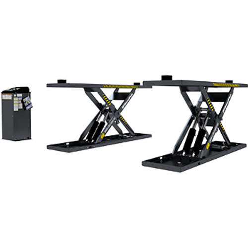 BendPak MDS-6EXTF 6,000-lb. Cap. / Mid-Rise Scissors Lift / Open Center / Extended Platform / FLUSH-MOUNT